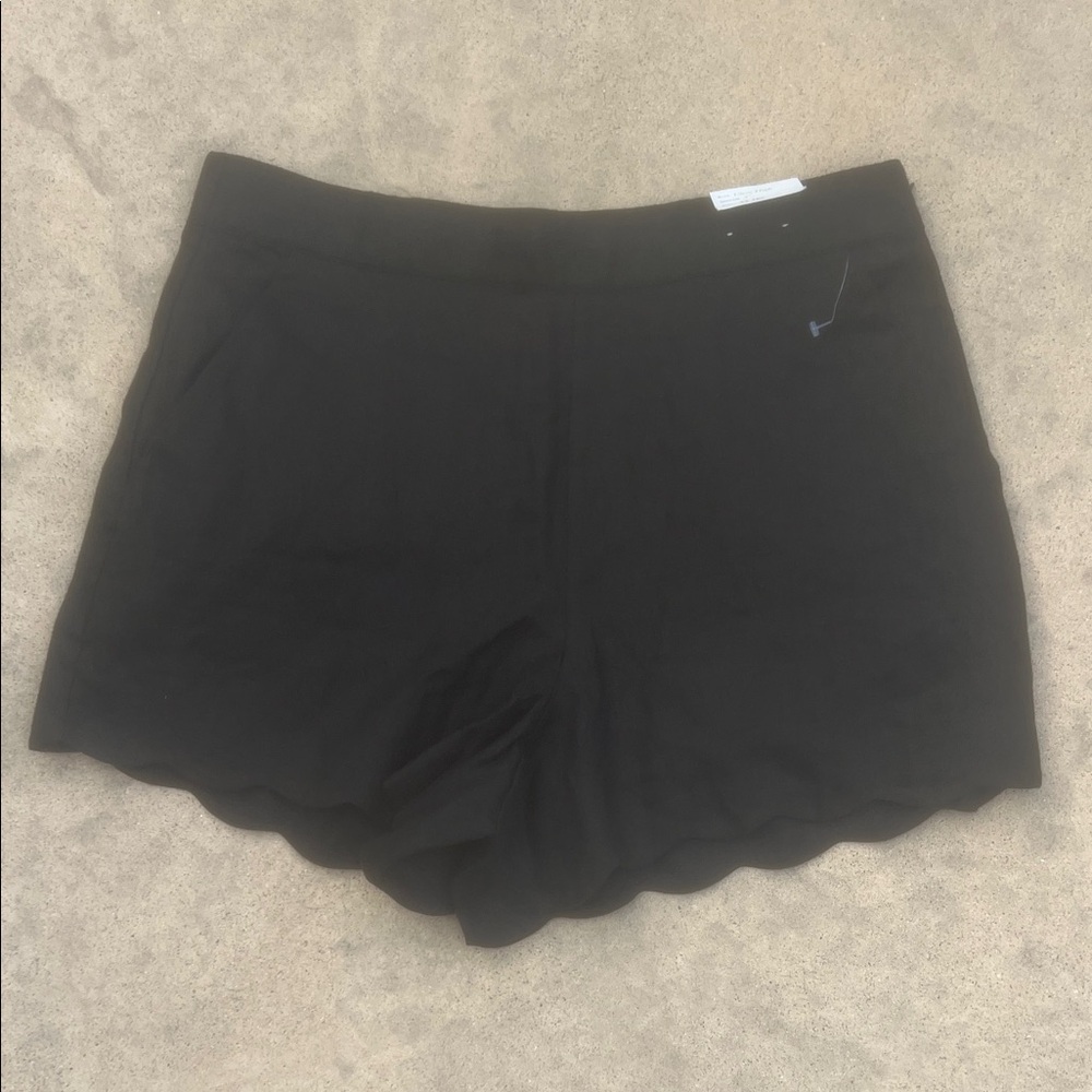 A & F Linen Collection Ultra High Rise Black Linen Shorts Women's Size 16R NWT